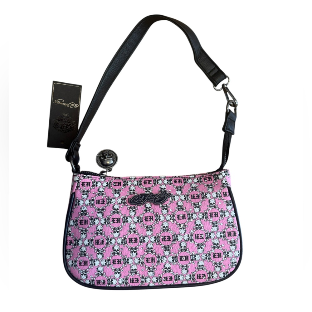 Ed Hardy Pink Patterned Shoulder Bag